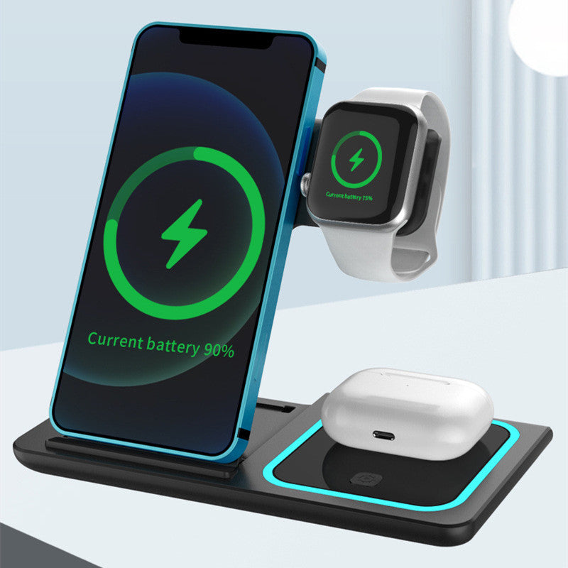 Caricatore wireless 3 in 1 - pieghevole, magnetico, universale.