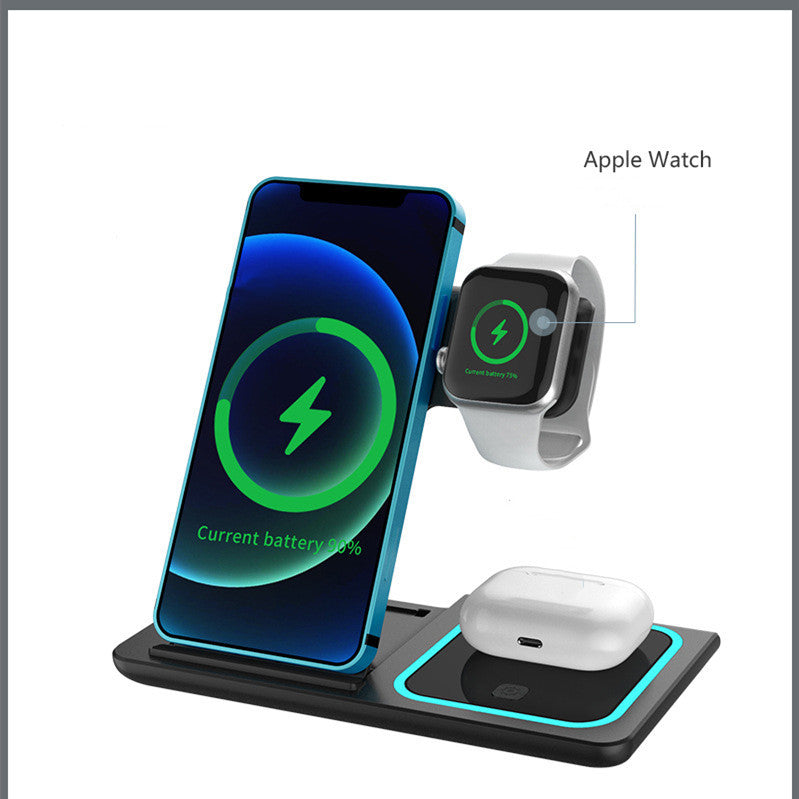 Caricatore wireless 3 in 1 - pieghevole, magnetico, universale.